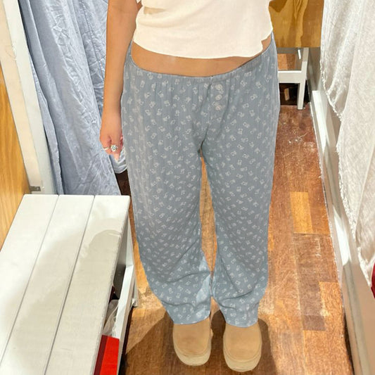 New Cute Bear Printed Home Casual Pants All-matching
