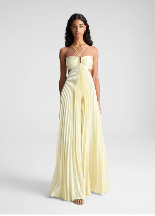 Breeze & Bloom Pleated Maxi Dress