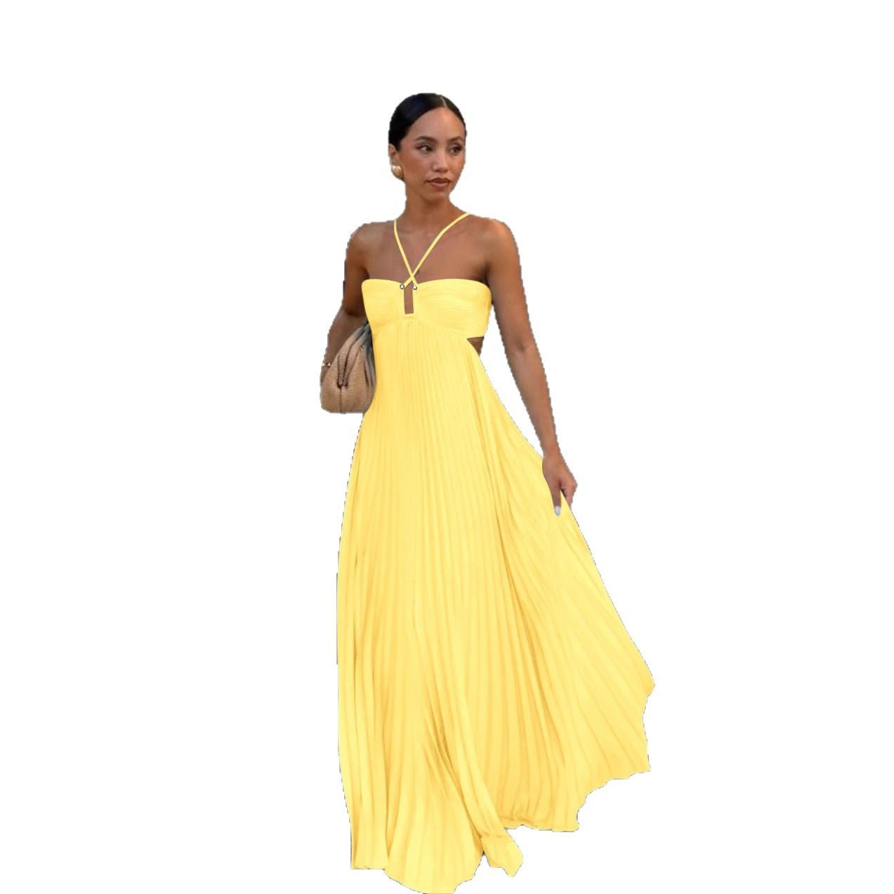 Breeze & Bloom Pleated Maxi Dress