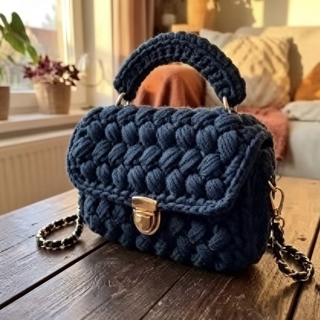 Chanel-style Fabric Strip Handle Womens Handbag Crossbody Bag